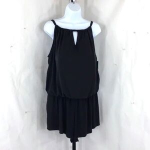 Aqua Green High Neck Swim Romper Swim Suit with Pockets Black 22W swimsuit 1222